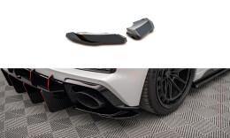 Heck Ansatz Flaps Diffusor passend für Audi R8 Mk2 Facelift schwarz Hochglanz