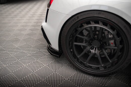 Heck Ansatz Flaps Diffusor passend für Audi R8 Mk2 Facelift schwarz Hochglanz