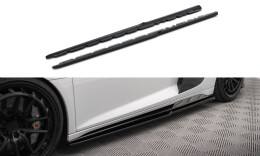 Seitenschweller Ansatz Cup Leisten V.2 für Audi R8 Mk2 Facelift schwarz Hochglanz