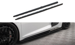 Seitenschweller Ansatz Cup Leisten V.2 passend für Audi R8 Mk2 Facelift schwarz Hochglanz