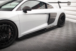 Seitenschweller Ansatz Cup Leisten V.2 passend für Audi R8 Mk2 Facelift schwarz Hochglanz