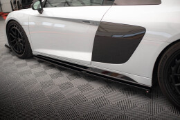 Seitenschweller Ansatz Cup Leisten V.2 passend für Audi R8 Mk2 Facelift schwarz Hochglanz