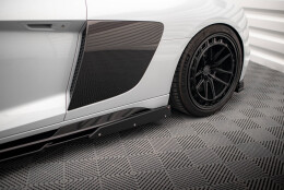 Street+ Seitenschweller Leisten V.2 + Flaps passend für Audi R8 Mk2 FL