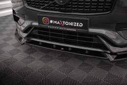 Cup Spoilerlippe Front Ansatz V.2 passend für Volvo XC90 R-Design Mk2 Facelift schwarz Hochglanz