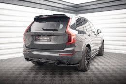 Mittlerer Cup Diffusor Heck Ansatz DTM Look für Volvo XC90 R-Design Mk2 FL schwarz Hochglanz