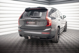 Mittlerer Cup Diffusor Heck Ansatz DTM Look für Volvo XC90 R-Design Mk2 FL schwarz Hochglanz