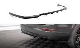 Mittlerer Cup Diffusor Heck Ansatz DTM Look passend für Volvo XC90 R-Design Mk2 Facelift schwarz Hochglanz