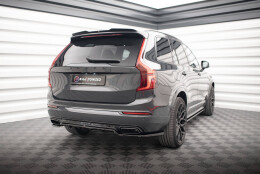 Mittlerer Cup Diffusor Heck Ansatz DTM Look passend für Volvo XC90 R-Design Mk2 Facelift schwarz Hochglanz
