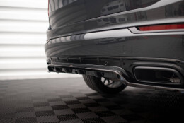 Mittlerer Cup Diffusor Heck Ansatz DTM Look passend für Volvo XC90 R-Design Mk2 Facelift schwarz Hochglanz