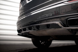 Mittlerer Cup Diffusor Heck Ansatz DTM Look passend für Volvo XC90 R-Design Mk2 Facelift schwarz Hochglanz