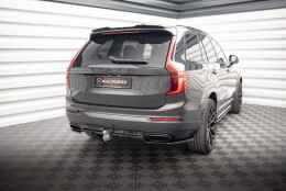 Mittlerer Cup Diffusor Heck Ansatz DTM Look passend für Volvo XC90 R-Design Mk2 Facelift schwarz Hochglanz