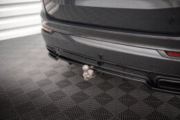 Mittlerer Cup Diffusor Heck Ansatz DTM Look passend für Volvo XC90 R-Design Mk2 Facelift schwarz Hochglanz