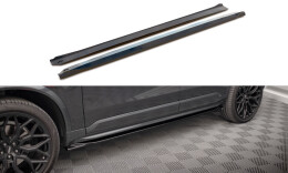 Seitenschweller Ansatz Cup Leisten für Volvo XC90 R-Design Mk2 Facelift schwarz Hochglanz