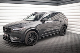 Seitenschweller Ansatz Cup Leisten für Volvo XC90 R-Design Mk2 FL schwarz Hochglanz