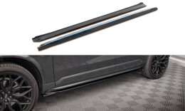 Seitenschweller Ansatz Cup Leisten passend für Volvo XC90 R-Design Mk2 Facelift schwarz Hochglanz