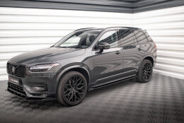 Seitenschweller Ansatz Cup Leisten passend für Volvo XC90 R-Design Mk2 Facelift schwarz Hochglanz