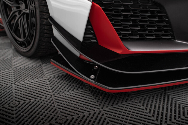 Untere Stoßstangen Flaps Wings vorne Canards passend für Audi R8 Mk2 Facelift schwarz Hochglanz