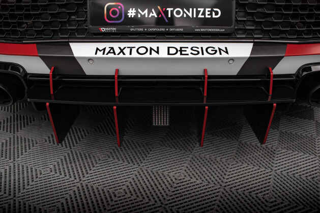 Street Pro Heckschürze Heck Ansatz Diffusor für Audi R8 Mk2 Facelift schwarz
