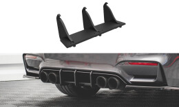 Street Pro Heckschürze Heck Ansatz Diffusor passend für BMW M4 F82 SCHWARZ