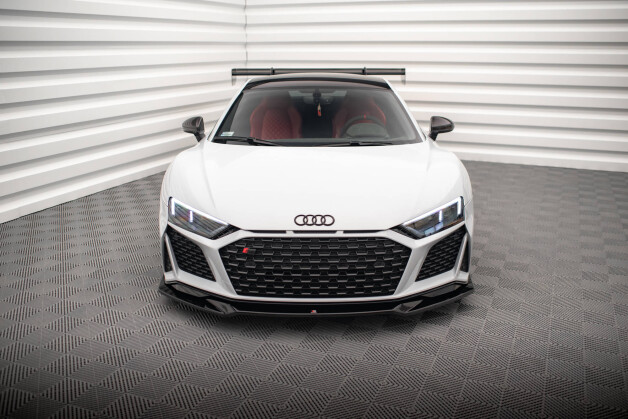 Cup Spoilerlippe Front Ansatz V.3 passend für Audi R8 Mk2 Facelift schwarz Hochglanz