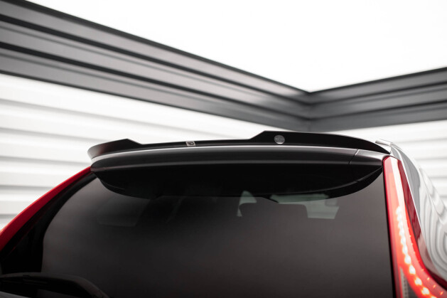 Heck Spoiler Aufsatz Abrisskante für Volvo XC60 R-Design Mk1 FL schwarz Hochglanz