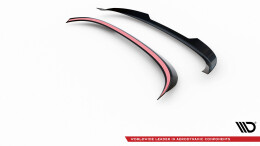 Heck Spoiler Aufsatz Abrisskante passend für Volvo XC60 Mk1 Facelift schwarz Hochglanz