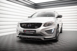 Cup Spoilerlippe Front Ansatz für Volvo XC60 R-Design Mk1 FL schwarz Hochglanz