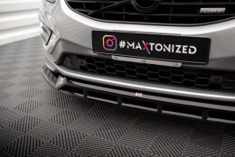 Cup Spoilerlippe Front Ansatz passend für Volvo XC60 R-Design Mk1 Facelift schwarz Hochglanz