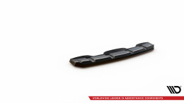 Mittlerer Cup Diffusor Heck Ansatz passend für Volvo XC60 R-Design Mk1 Facelift schwarz Hochglanz