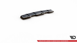 Mittlerer Cup Diffusor Heck Ansatz passend für Volvo XC60 R-Design Mk1 Facelift schwarz Hochglanz