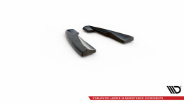 Heck Ansatz Flaps Diffusor für Volvo XC60 R-Design Mk1 Facelift  schwarz Hochglanz