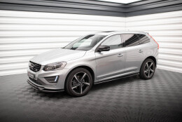 Seitenschweller Ansatz Cup Leisten passend für Volvo XC60 Mk1 Facelift schwarz Hochglanz