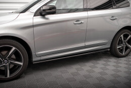 Seitenschweller Ansatz Cup Leisten passend für Volvo XC60 Mk1 Facelift schwarz Hochglanz