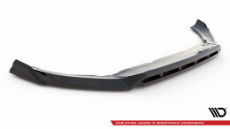 Cup Spoilerlippe Front Ansatz für Volvo XC60 R-Design Mk2 Facelift schwarz Hochglanz