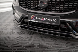 Cup Spoilerlippe Front Ansatz passend für Volvo XC60 R-Design Mk2 Facelift schwarz Hochglanz