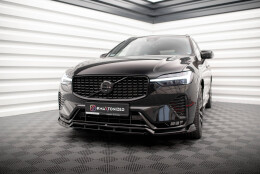 Cup Spoilerlippe Front Ansatz passend für Volvo XC60 R-Design Mk2 Facelift schwarz Hochglanz