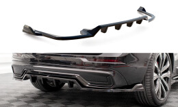 Mittlerer Cup Diffusor Heck Ansatz DTM Look passend für Volvo XC60 R-Design Mk2 Facelift schwarz Hochglanz