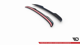 Heck Spoiler Aufsatz Abrisskante passend für Volvo V90 R-Design Mk2 schwarz Hochglanz