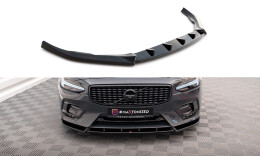 Cup Spoilerlippe Front Ansatz passend für Volvo V90 / S90 R-Design Mk2 schwarz Hochglanz