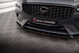 Cup Spoilerlippe Front Ansatz passend für Volvo V90 / S90 R-Design Mk2 schwarz Hochglanz