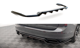 Mittlerer Cup Diffusor Heck Ansatz DTM Look passend für Volvo V90 / S90 R-Design Mk2 schwarz Hochglanz