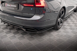 Mittlerer Cup Diffusor Heck Ansatz DTM Look passend für Volvo V90 / S90 R-Design Mk2 schwarz Hochglanz