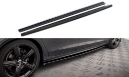 Seitenschweller Ansatz Cup Leisten passend für Volvo V90 / S90 R-Design Mk2 schwarz Hochglanz