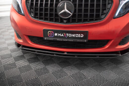 Cup Spoilerlippe Front Ansatz V.4 passend für Mercedes-Benz V-Klasse W447 schwarz Hochglanz