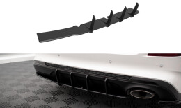 Street Pro Heckschürze Heck Ansatz Diffusor passend für Kia Optima Mk4 Facelift schwarz-rot