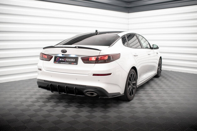 Street Pro Heckschürze Heck Ansatz Diffusor passend für Kia Optima Mk4 Facelift rot