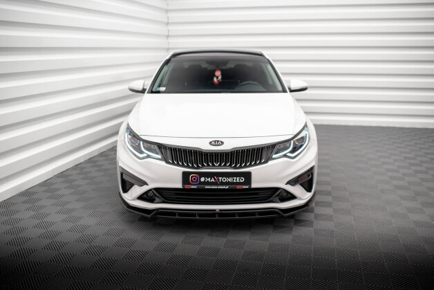 Cup Spoilerlippe Front Ansatz V.1 passend für Kia Optima Mk4 Facelift schwarz Hochglanz
