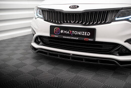 Cup Spoilerlippe Front Ansatz V.1 passend für Kia Optima Mk4 Facelift schwarz Hochglanz