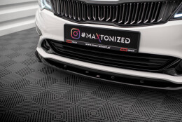Cup Spoilerlippe Front Ansatz V.2 passend für Kia Optima Mk4 Facelift schwarz Hochglanz