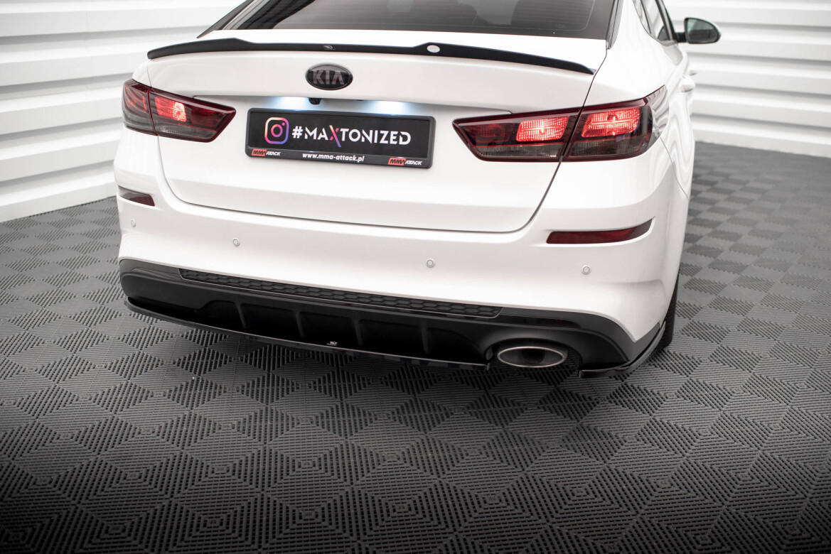 Heck Ansatz Flaps Diffusor V.1 für Kia Optima Mk4 Facelift schwarz Ho ...